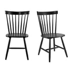 Natural Wood High Back Spindle Dining Chair - 225 lbs Capacity