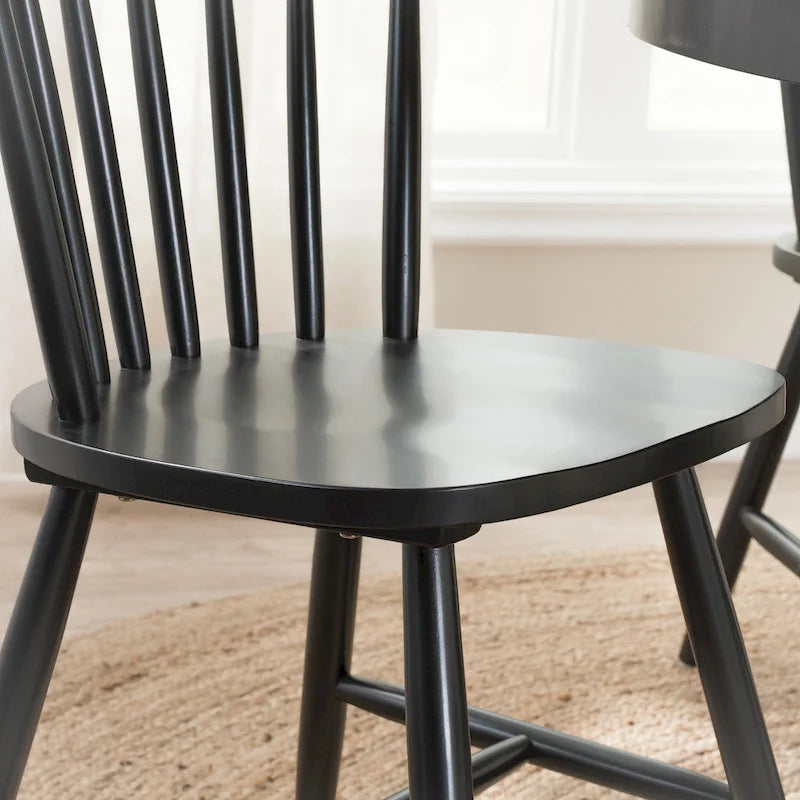 Natural Wood High Back Spindle Dining Chair - 225 lbs Capacity