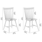 Natural Wood High Back Spindle Dining Chair - 225 lbs Capacity