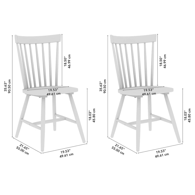 Natural Wood High Back Spindle Dining Chair - 225 lbs Capacity