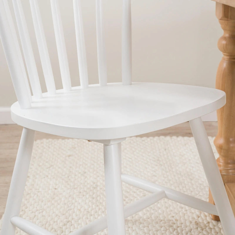 Natural Wood High Back Spindle Dining Chair - 225 lbs Capacity