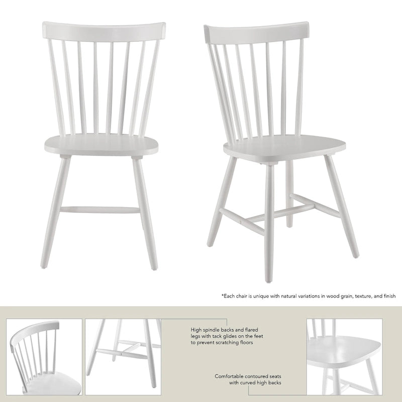 Natural Wood High Back Spindle Dining Chair - 225 lbs Capacity