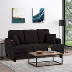 85  Modern Corduroy Rectangle 3-seater Sofa with USB and 2 Pillows