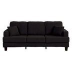 85  Modern Corduroy Rectangle 3-seater Sofa with USB and 2 Pillows
