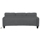 85  Modern Corduroy Rectangle 3-seater Sofa with USB and 2 Pillows