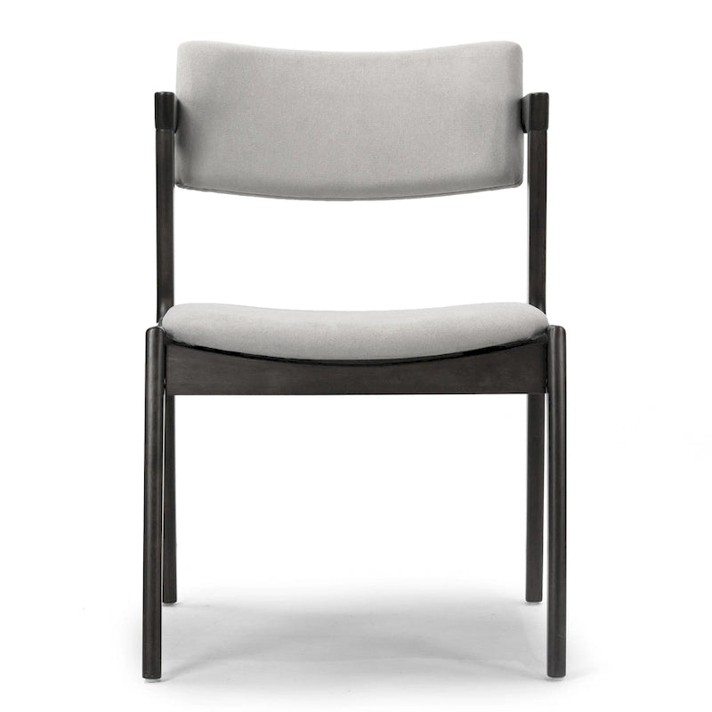 Auden Retro Modern Black Wood Wing Chair