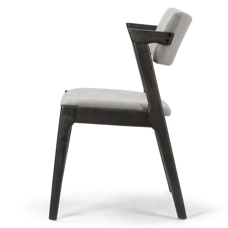 Auden Retro Modern Black Wood Wing Chair