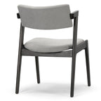 Auden Retro Modern Black Wood Wing Chair