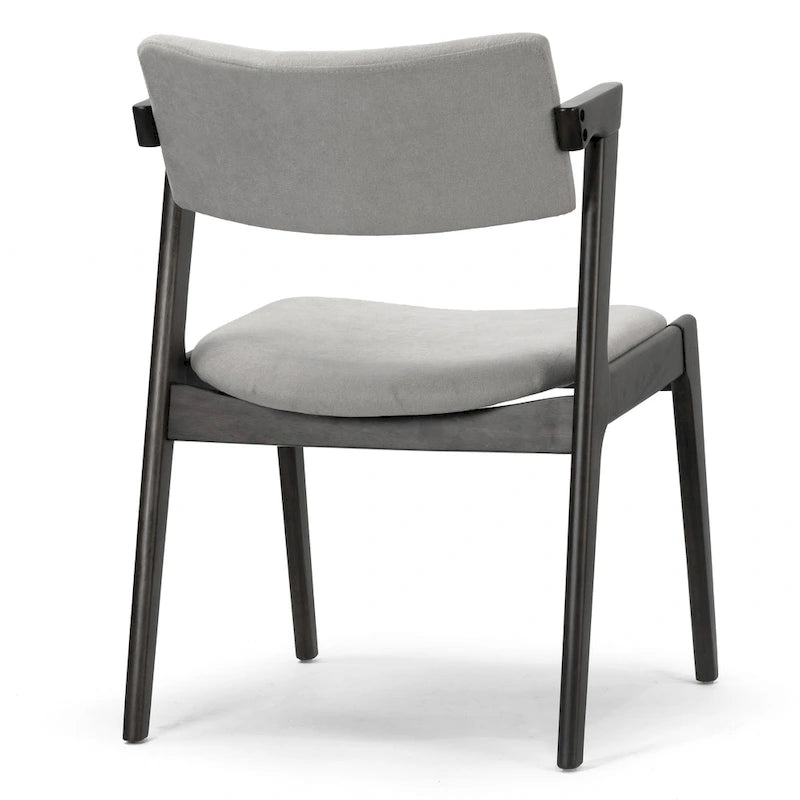 Auden Retro Modern Black Wood Wing Chair