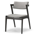 Auden Retro Modern Black Wood Wing Chair