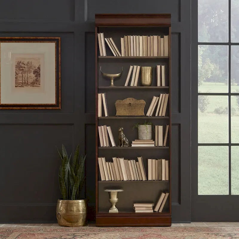Brayton Manor Cognac Jr Executive 84 Inch Bookcase