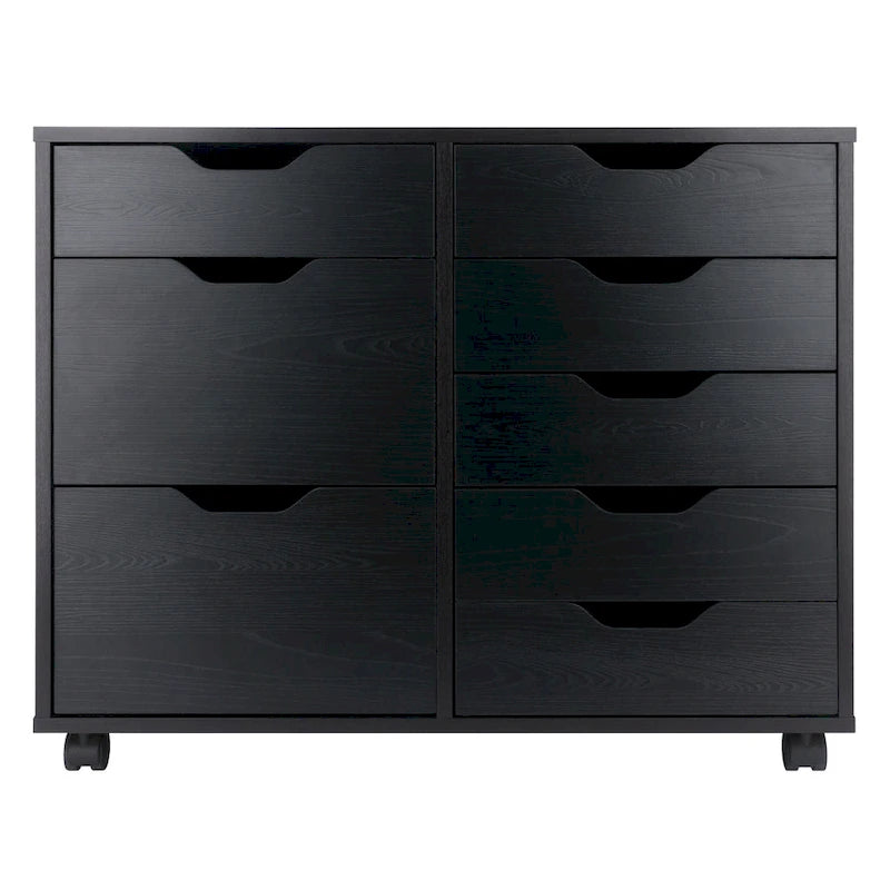 Black 6-Drawer Mobile Storage Cabinet