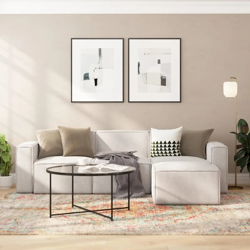 Contemporary Modular Sectional Sofa Armless Middle Chair - 36.75 D x 28.25 W x 28 H