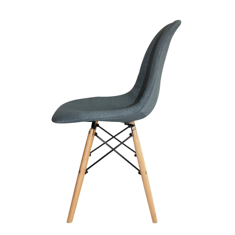 Haig Fabric Dining Chair, Beech Wood Legs, Single Seat
