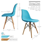 Haig Fabric Dining Chair, Beech Wood Legs, Single Seat