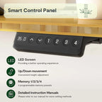 Bamboo Electric Height Adjustable Standing Desk - Single User