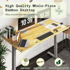 Bamboo Electric Height Adjustable Standing Desk - Single User