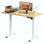 Bamboo Electric Height Adjustable Standing Desk - Single User