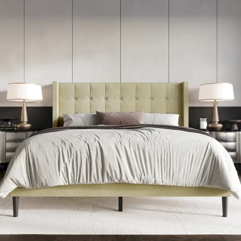 Tufted Upholstered Platform Bed
