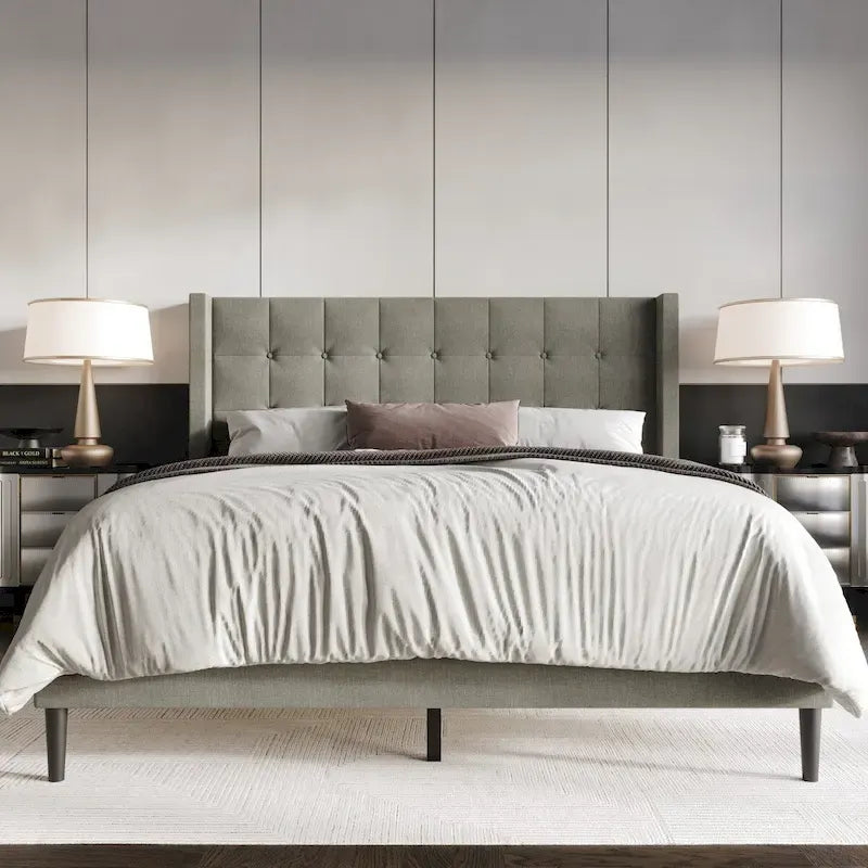 Tufted Upholstered Platform Bed